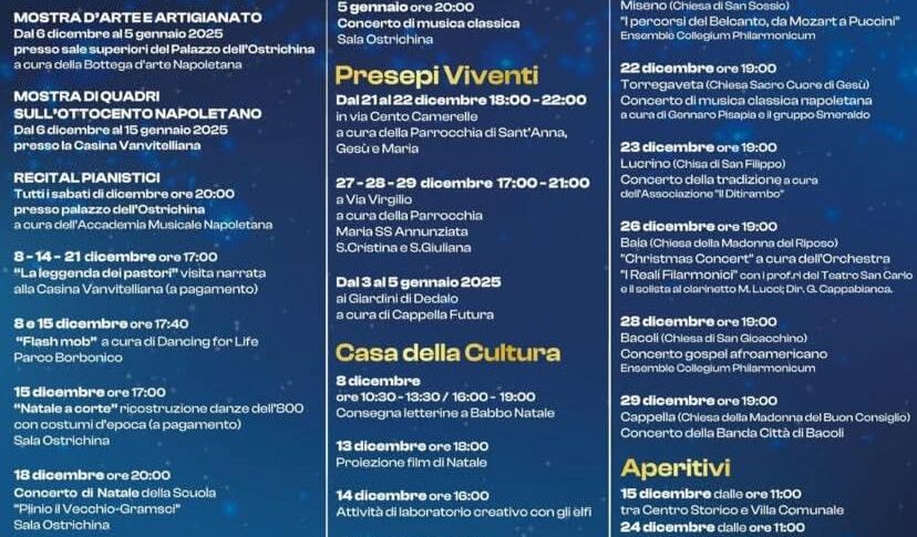 PROGRAMMA DI NATALE A BACOLI 2024/25